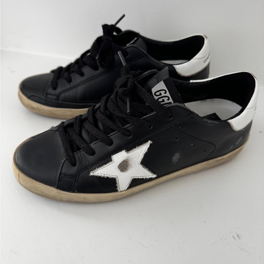Golden Goode Deluxe Brand Super-Star women’s size 37 black/white/gold